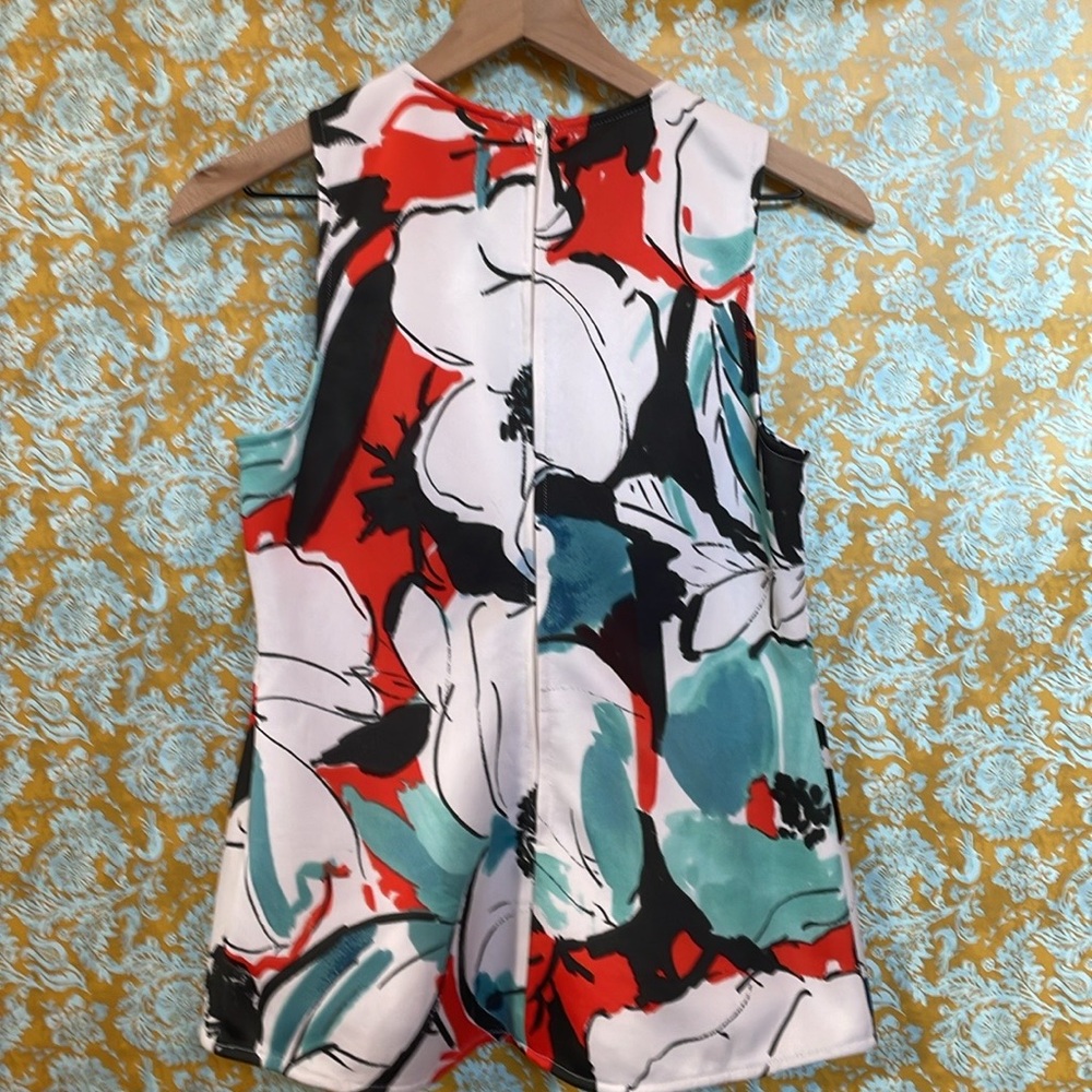 Anthropologie Akemi + Kin Pani Peplum Floral Tank Blouse - Picture 4 of 4